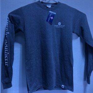 Simply Southern Men's Long Sleeve Tee - Charcoal Gray